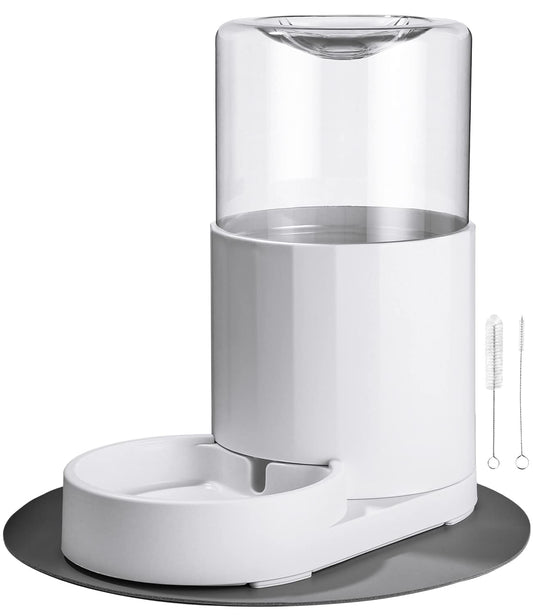 JOFLVA Pet Automatic Water Dispenser, 2.5L for Dogs Cats, Water Fountain Without Electricity, Non-Slip Base, BPA Free, with Placemat