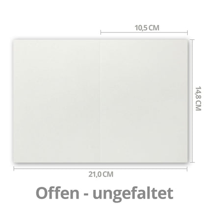 75x folding cards set A6/C6 with light grey envelopes - including inserts - 14.8 x 10.5 cm - premium quality - FarbenFroh