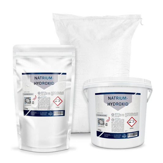Sodium hydroxide, caustic soda, NaOH | 5kg beads, e.g. for soap making (1, 5, 25 kg)