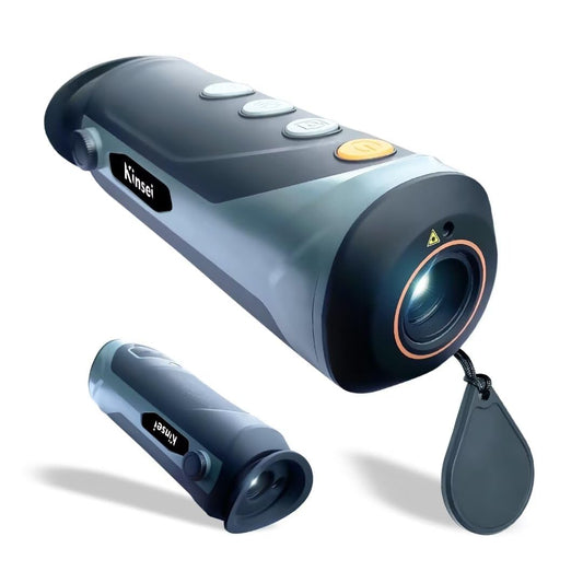 Thermal monocular, thermal camera, thermal monocular night vision telescope, 10mm focal length 256x192 (50 Hz) effective pixels, thermal goggles, optical sight, thermal hunting camera, gray...