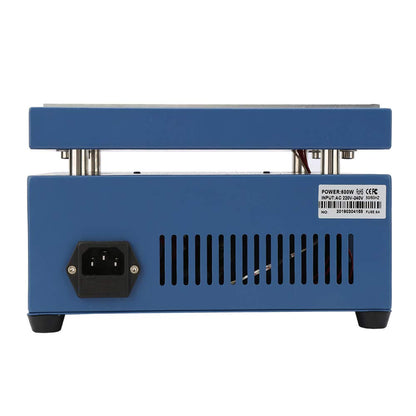 Preheating station 200X200mm, 500W LED microcomputer electric heating plate, welder heating plate SMD rework heating lab plate, PCB heating preheating soldering preheating station (A)