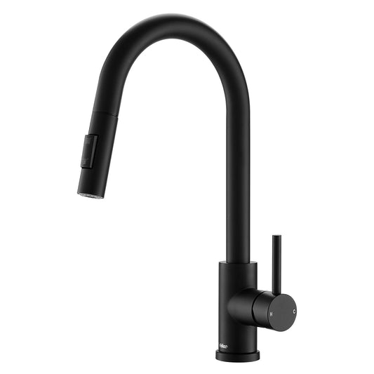 Tohlar Kitchen Faucet Black, High Pressure Pull-out 360° Swivel Kitchen Faucet Stainless Steel, Modern Single Handle Sink Faucet