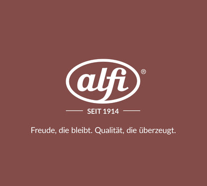 alfi SKYLINE 1.0l, med. red matt, stainless steel insulated carafe with hygienic hard glass insert, twist closure with convenient push button, ergonomic handle, one-hand operation, perfect for serving coffee or tea.