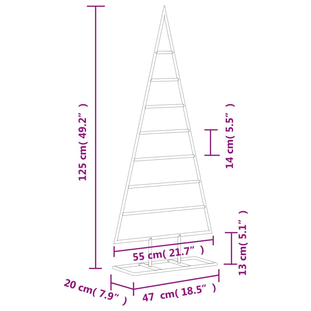vidaXL Metal Christmas Tree for Decorations, Xmas Tree with Stand, Space-saving DIY Decoration, Christmas Ornaments Holiday Decor, Black 125cm