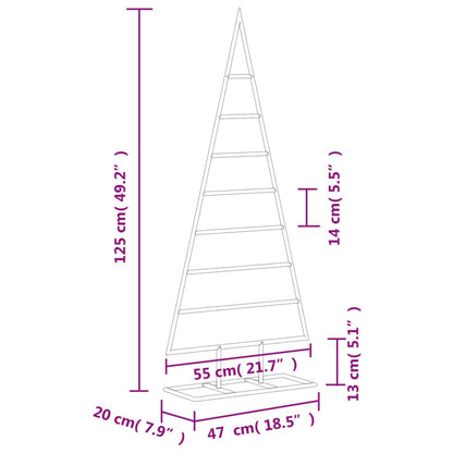 vidaXL Metal Christmas Tree for Decorations, Xmas Tree with Stand, Space-saving DIY Decoration, Christmas Ornaments Holiday Decor, Black 125cm