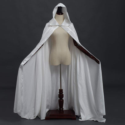 GRACEART Women's Hooded Cape Medieval Cloak Long Halloween Costume for Wedding Bride Evening Dress Bridal Gown