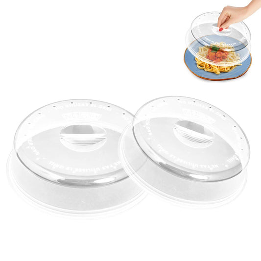 2 pieces microwave covers 24 cm and 27 cm for heating food - high-quality microwave covers - microwave splatter guards (2 pieces)