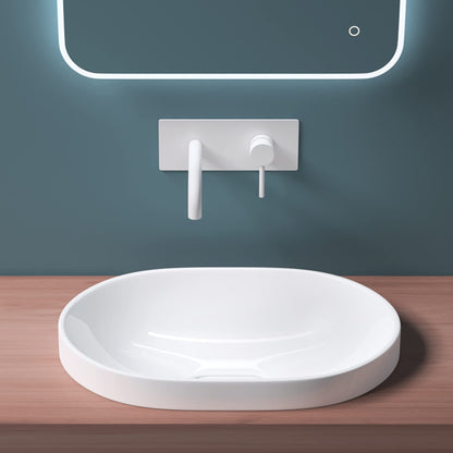 May & May countertop sink, white Brussels5006 made of ceramic, with nano-coating.