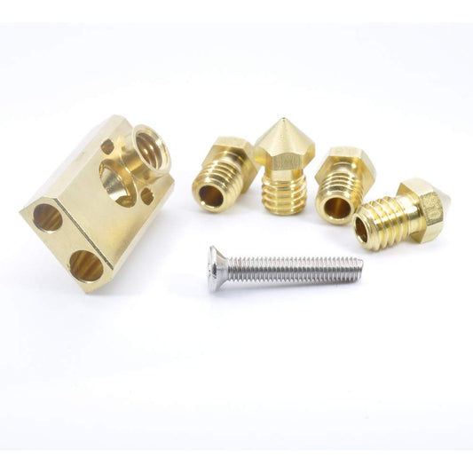 Heater block nozzle set compatible with Ultimaker 2 + UM2 Extended 3D printer Olsson Block Hotend, interchangeable nozzle, 3.0mm