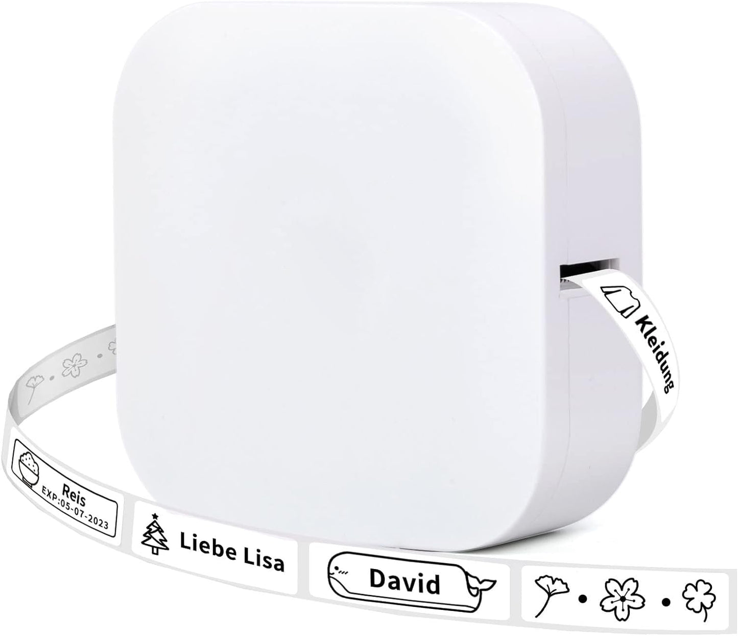 COLORWING Q30 Bluetooth Label Printer, Labeling Device Compatible With iOS Android, Portable Mini Labeling Machine For Home Office School Labeling (White)