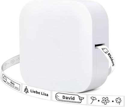 COLORWING Q30 Bluetooth Label Printer, Labeling Device Compatible With iOS Android, Portable Mini Labeling Machine For Home Office School Labeling (White)