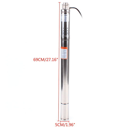 2" Deep Well Pump Submersible Pump 370w Well Pump Pipe Pump Garden Pump Sand Resistant 55m 1000 L/h