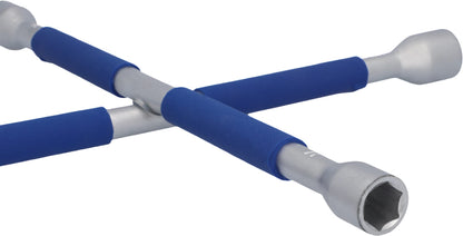 GOODYEAR 75520 Premium Cross Wrench, with non-slip coating, wheel cross, lug wrench for most common cars.