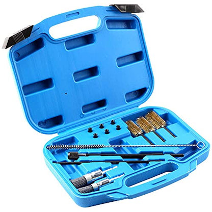 ALETO 14 piece Injector Shaft Cleaning Set Fuel Injector Seal Tool.