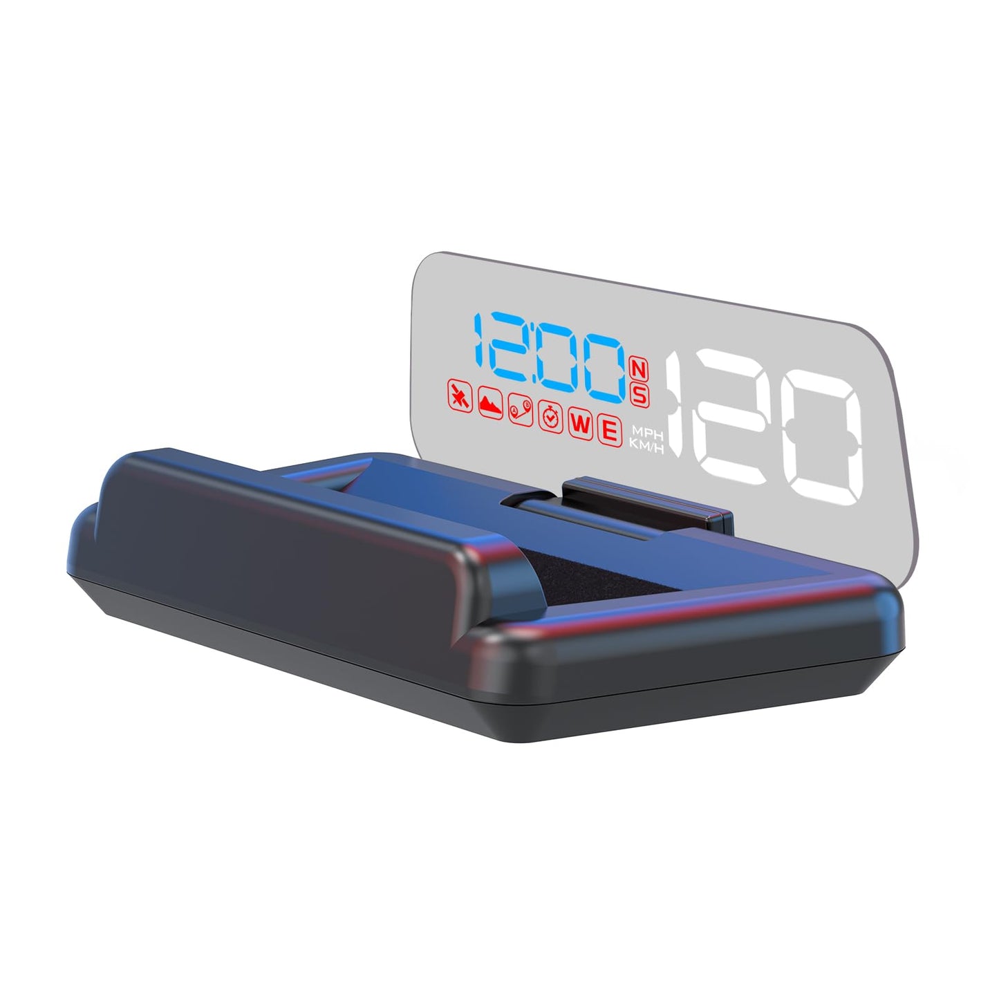AMROOLOO GPS Speedometer, Mirror Reflective Car Head Up Display, Displays Speed and Time, Compatible with All Vehicles.