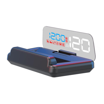 AMROOLOO GPS Speedometer, Mirror Reflective Car Head Up Display, Displays Speed and Time, Compatible with All Vehicles.