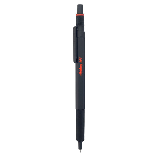 rOtring 600 Ballpoint Pen | medium tip | Black Ink | black barrel | refillable