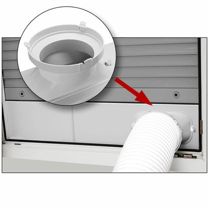 TROTEC PAC Roller Shutter Window Cover - Perfect window seal for portable air conditioners, ideal accessory for outdoor air outlet, prevents heat loss - for hoses ⌀ 15 cm