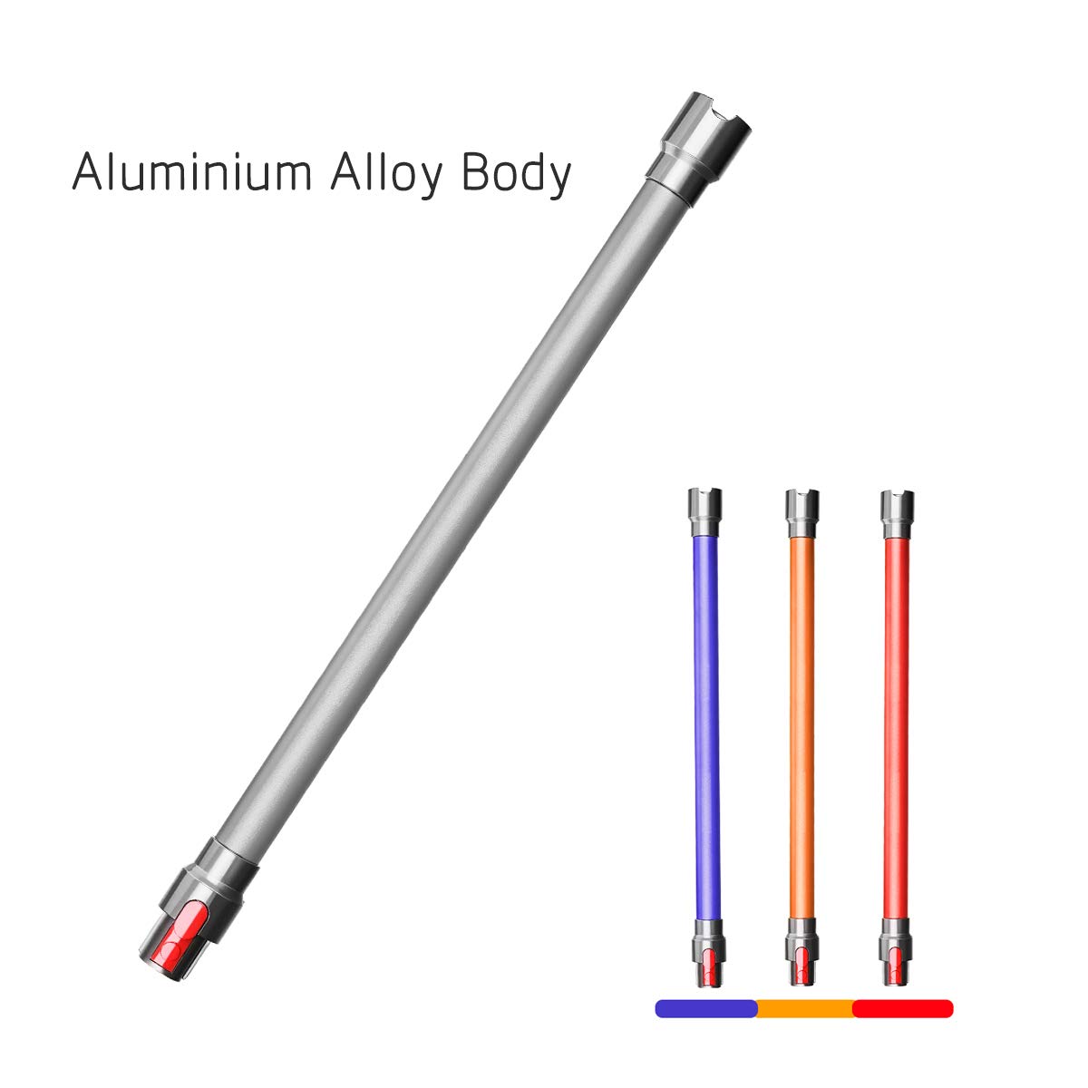 MOPEI Extension Tube for Dyson V7 V8 V10 V11 V15 Stick Vacuum, 73 cm (Silver)