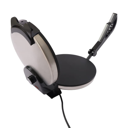 Electric chapati roti maker, electric chapati baker flatbread, temperature adjustable, up to 200°C flatbread tortilla press for pancakes, omelets, and crepes.