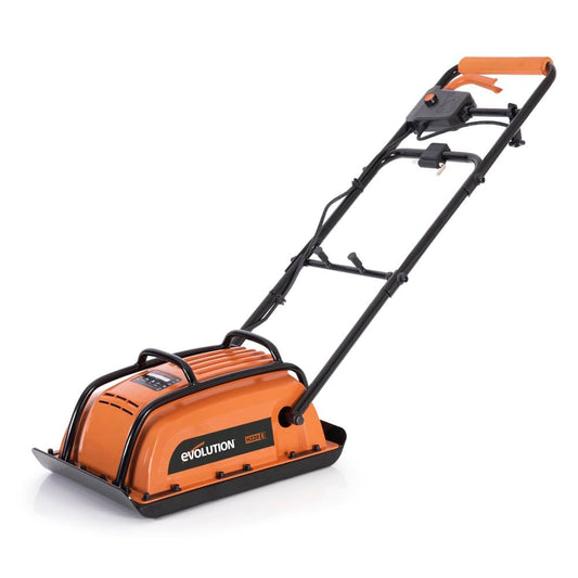 Evolution Power Tools H320-E Hulk Electric Vibrating Rammer, Compactor, Plate Compactor - Ideal for leveling sidewalks, preparing artificial turf areas, patios, block work, sand.