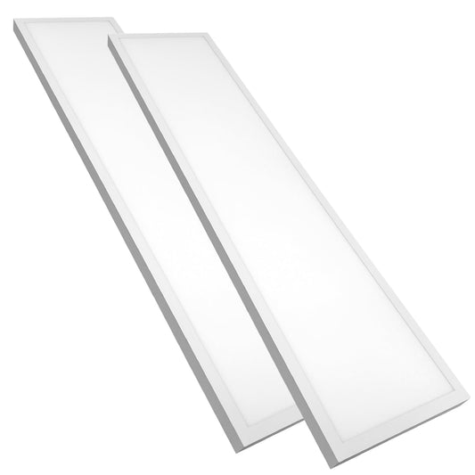 LED ATOMANT pack of 2 mounting frames + LED recessed panel lights 120x30cm 48W, CCT (color selection switch Warm White, Neutral White or Cool White), 5000 lumens, driver included