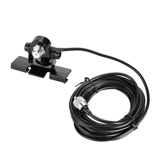 Car antenna mount, mobile phone car antenna clip clamp antenna mount base with 5-meter extension cable (removal tool included)