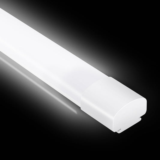 LED moisture-proof luminaire 60CM, ceiling light LED tube 20W 2200LM, IP65 basement light, waterproof moisture-proof lamp tub light for basement workshop garage kitchen bathroom office, neutral white, 4000K