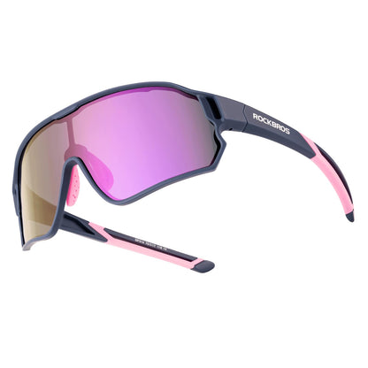 ROCKBROS kids' bike glasses sport goggles UV400 protection polarized sunglasses TR90 flexible frame for boys girls protective eyewear outdoor sports