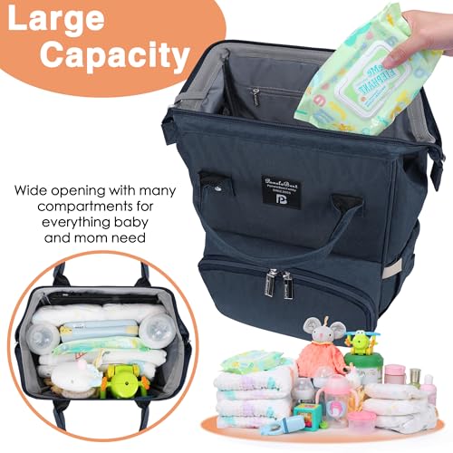 Pomelo Best Baby Diaper Bag stylish backpack with changing mat multifunctional water resistant Large Capacity Backpack for on the go