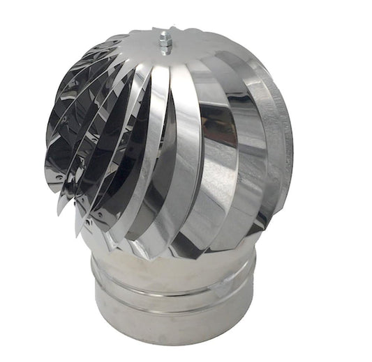 EINSIDE chimney cap stainless steel AISI 304, swiveling chimney ball cap, chimney cap ventilation cap stove 100 mm.