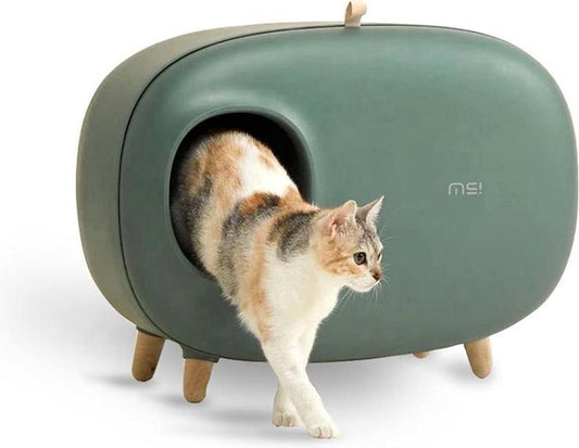 MakeSure cat litter box with drawer - Green - 60 x 38 x 45 cm - Design