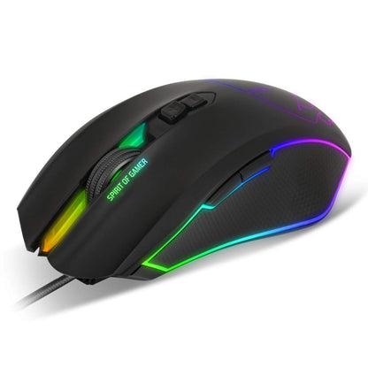 SPIRIT OF GAMER- Gaming mouse ELITE-M40 - LED backlight with 10 effects + RGB colors - 6 resolution levels - Up to 4000 DPI Max - 5 customizable profiles - 7 programmable buttons.