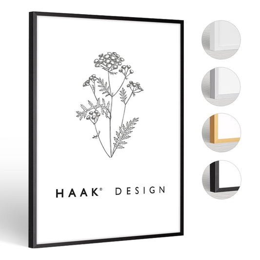 HaakDesign slim picture frame Alena Aluminum 80 x 120 cm Black (matte) Photo frame, gift idea