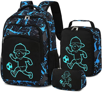 LOIDOU school backpack set for girls, 3 pieces including a children's backpack, school bag, and teenager backpack. Ergonomic school satchel for boys and girls.