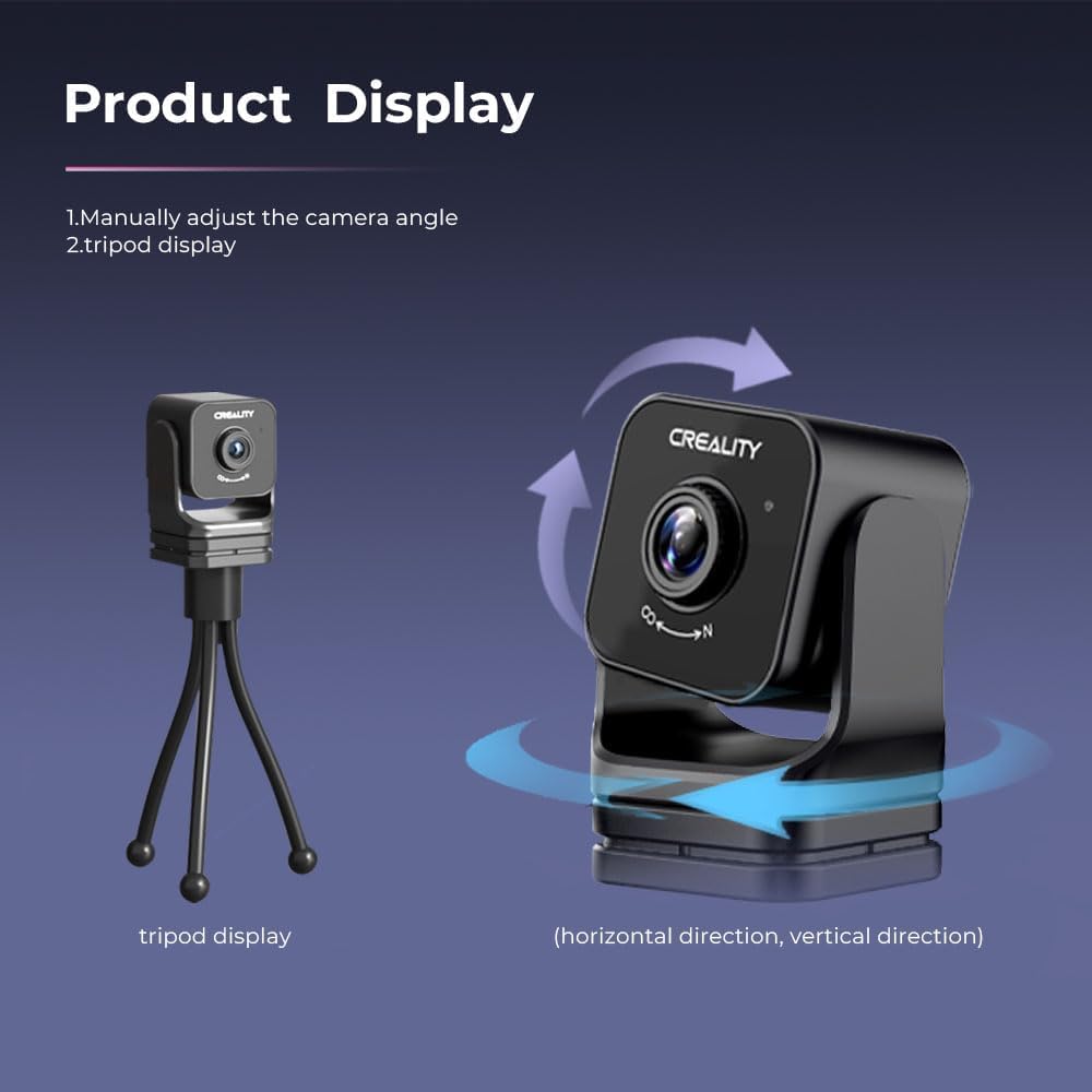 Creality Nebula Camera for 3D printers, compatible with Sonic Pad, Nebula Pad, Ender-3 V3 KE, CR-10 SE, HOLOT-MAGE PRO, real-time monitoring, time-lapse recording, spaghetti detection, HD quality.
