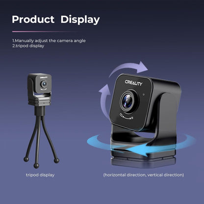 Creality Nebula Camera for 3D printers, compatible with Sonic Pad, Nebula Pad, Ender-3 V3 KE, CR-10 SE, HOLOT-MAGE PRO, real-time monitoring, time-lapse recording, spaghetti detection, HD quality.