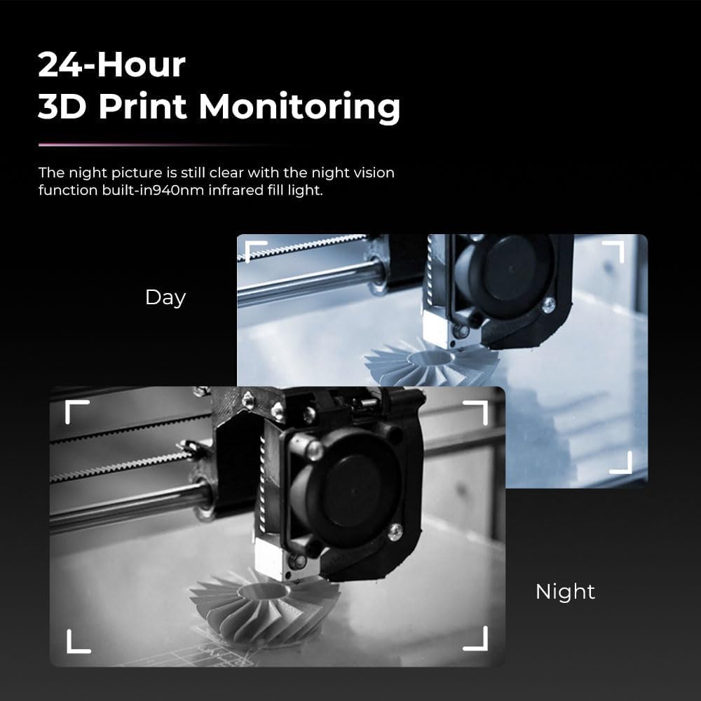 Creality Nebula Camera for 3D printers, compatible with Sonic Pad, Nebula Pad, Ender-3 V3 KE, CR-10 SE, HOLOT-MAGE PRO, real-time monitoring, time-lapse recording, spaghetti detection, HD quality.