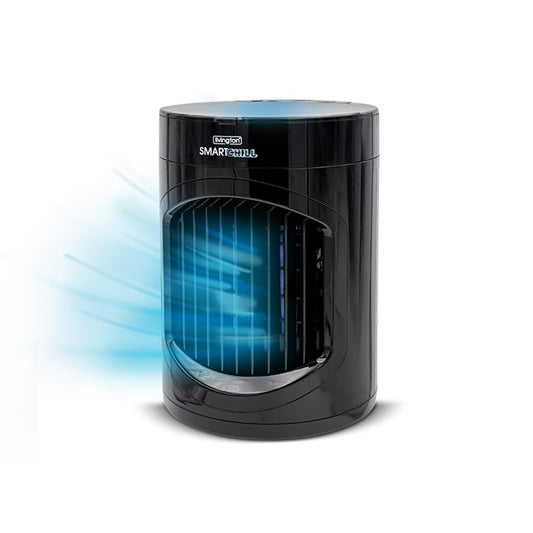 LIVINGTON SmartChill black - Limited Edition - Air cooler with water cooling - Portable air conditioner with 3 levels - powerful mini air cooler with 12h cooling tank volume