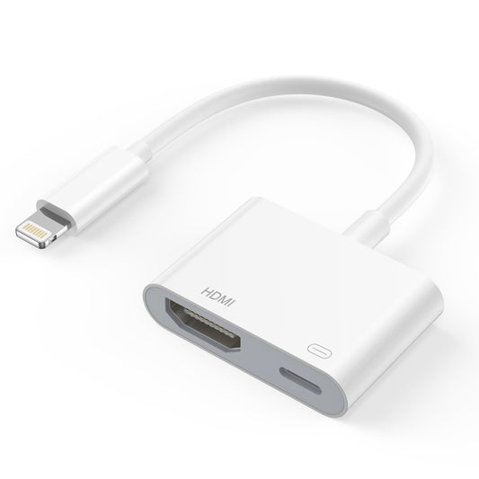 Lightning HDMI Adapter 【Apple MFi Certified】 iPhone iPad HDMI Adapter Lightning Digital AV Adapter HDMI Cable Adapter Connector to TV/HDTV/Monitor for iPhone 14/13/SE/12/11/XS/XR/X/8/7/iPad