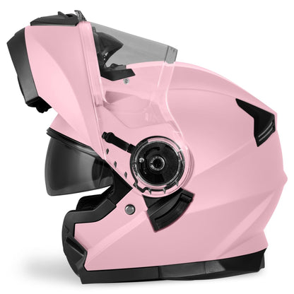 VINZ Santos flip-up helmet with sun visor | ECE 22.06 & PINLOCK ready | Motorcycle helmet full face | Motorcycle helmet flip-up | Available in sizes XS-XXL | Available in pink