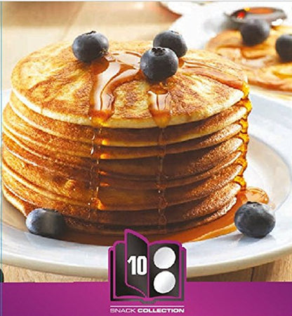 Tefal Snack Collection Plate Pancake Tray Number 10, compatible with Tefal SW85XX Snack Collection, convenient storage box, includes recipe book, dishwasher safe, black, XA8010.
