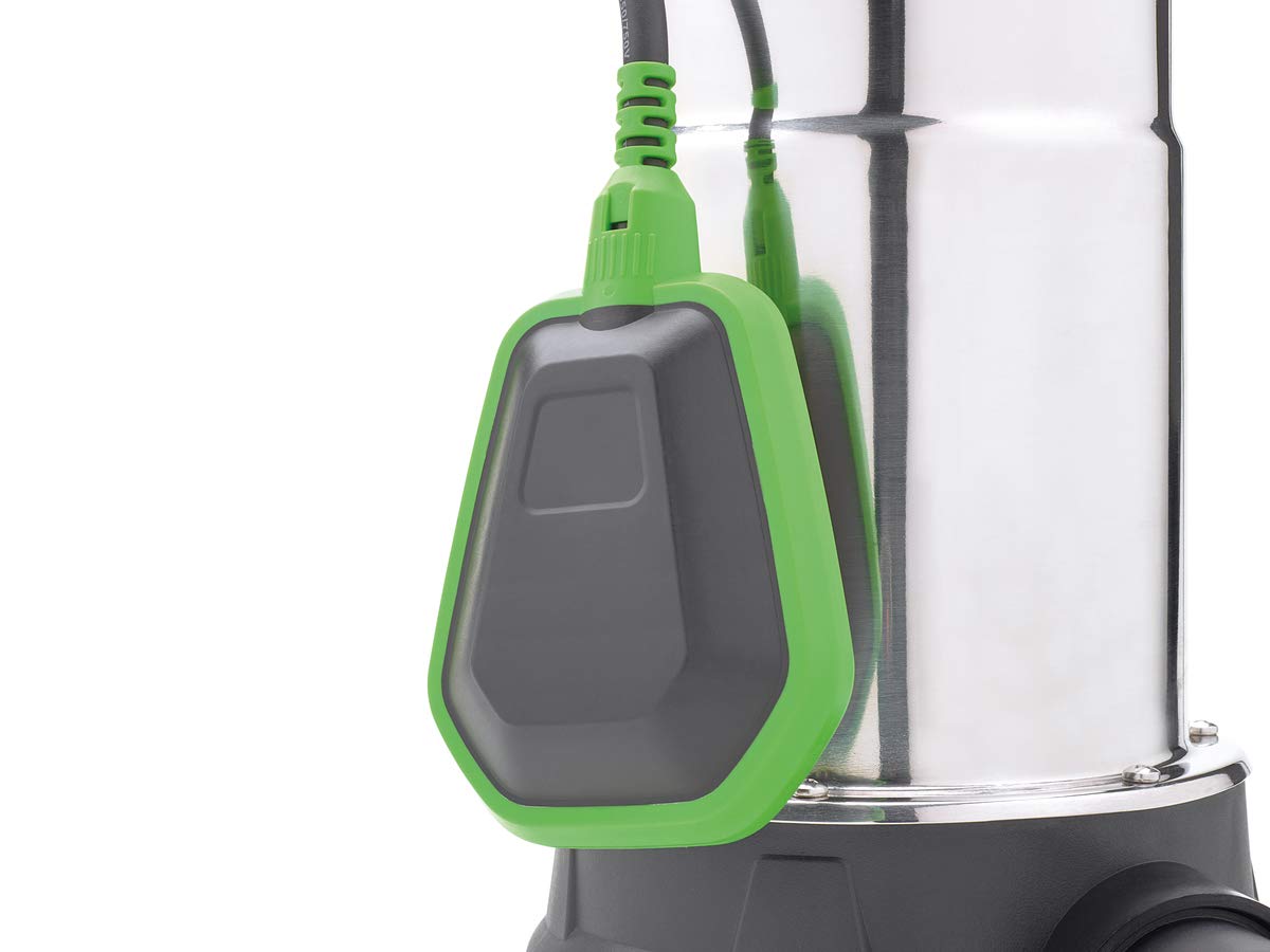 AQUANIQUE submersible pump DWP 19000 (up to 19,000 l/h flow rate, max. 25 mm grain size, 750 W, 9 m Hmax) - dirty water pump for ponds, paddling pools, flooded basements, construction sites, pools