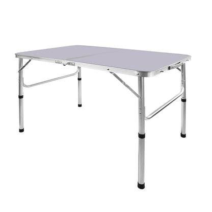 Folding camping table with adjustable height, portable, foldable, picnic tables for kitchen, dining room, garden, planting table, outdoor and indoor use, aluminum countertop, desk, 2 heights 67