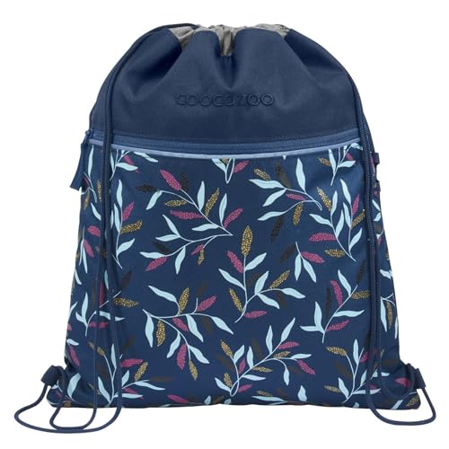 coocazoo gym bag "Boho Glam" in blue, with zipper pocket and drawstring, reflective elements, loops for attaching to school backpack, 10 liters, suitable from 3rd grade onwards.