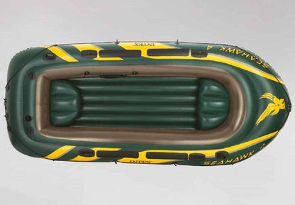 Intex Seahawk 4 Set Inflatable Boat - 351 x 145 x 48 cm - 4-piece - Green