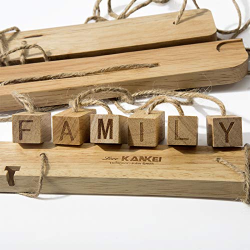 Love-KANKEI Family Picture Frame Collage with 30 Small Wooden Clips, Perfect Gift for Birthday, Wedding, Christmas, etc.