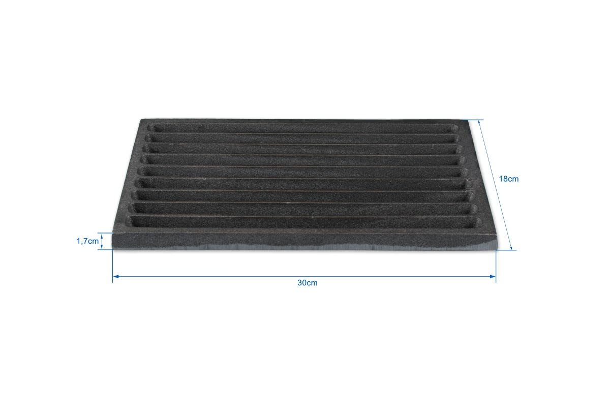 GRILLROSTPROFI Ash grate - fire grate - coal grate - chimney grate in premium quality, cast iron, 18 x 30 cm.