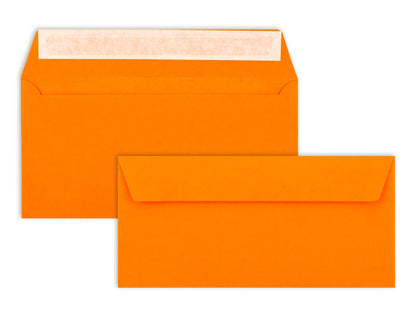 75 envelopes DL - Orange - 110 gsm - 4.3 x 8.7 inches - very sturdy - peel and seal adhesive - Quality brand: FarbenFroh by GUSTAV NEUSER