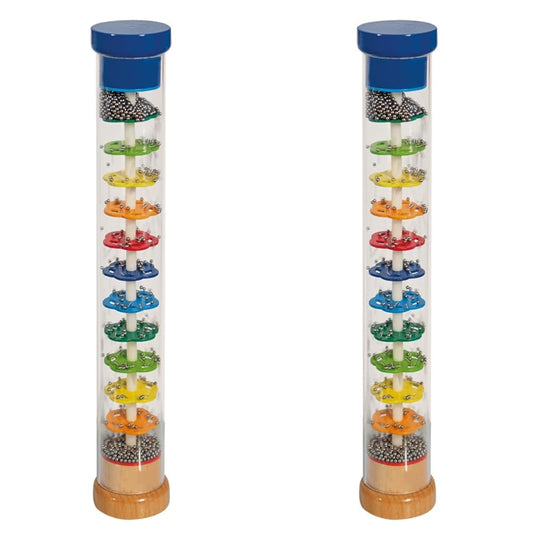 Squirrel 100003446 - Rainmaker made of solid wood, plastic tube with metal balls, 3 to 99 years, 32x5cm (Pack of 2)